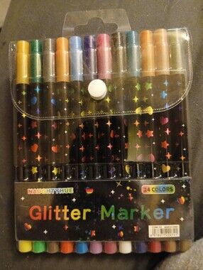 Glitter Marker Set - 24 Color Multicolor Pack